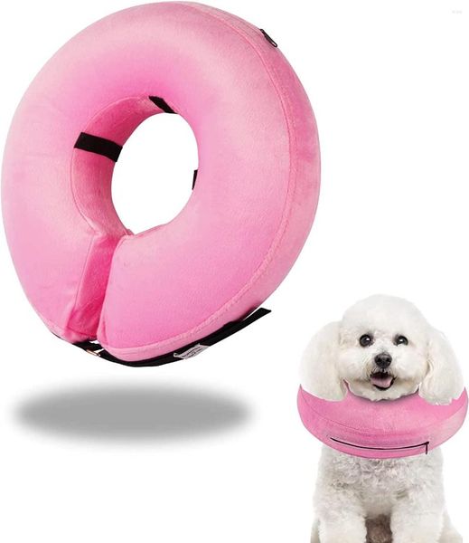 Coleiras de cachorro Cone Alternativa Após Cones Macios Para DogsCats Coleira Inflável Ajustável Donut de Recuperação