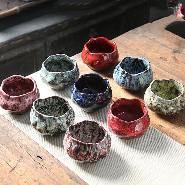 Tazze Piattini Tazza da caffè in ceramica Fiore di loto Campeggio Creativo Tazza da tè in ceramica Tazza da tè in porcellana Regalo carino per la casa Commercio all'ingrosso