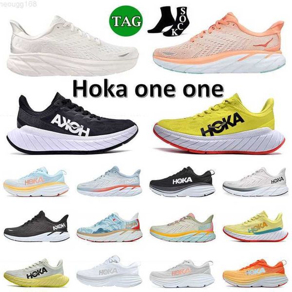 Hoka 2023 Schuhe Hokas Running One Clifton T Carbon X2 Bondi Triple White Black Summer Song Lunar Rock Landscape Painting Trainer Outdoor Sneakers Jogging 115ess