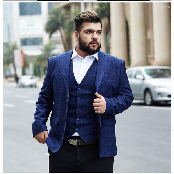 Ternos masculinos terno jaqueta oversized solto xadrez listra roupas masculinas casuais de alta qualidade blazers super grande casaco plus size S-7XL 8xl