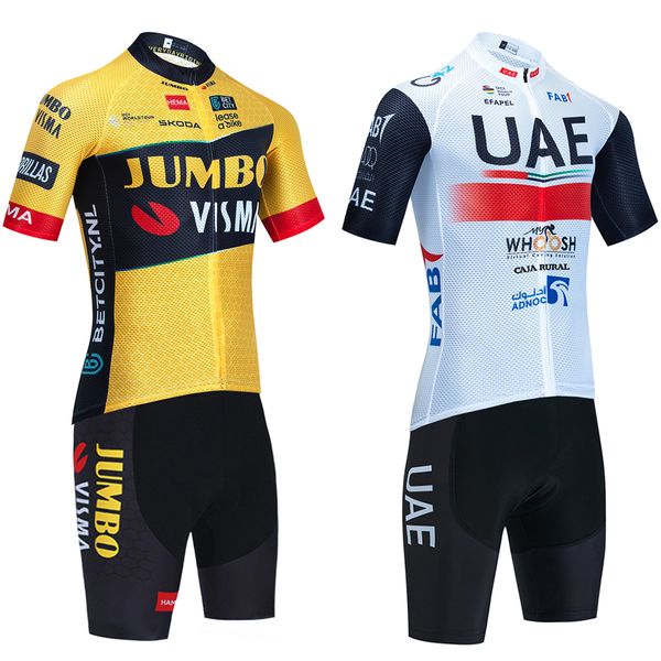 Новинка 2023 года, велосипедные шорты Jumbo, комплект велосипедных шорт для мужчин и женщин, команда ОАЭ, быстросохнущая Джерси Pro Ciclismo Maillot, 20D нагрудники, штаны, одежда