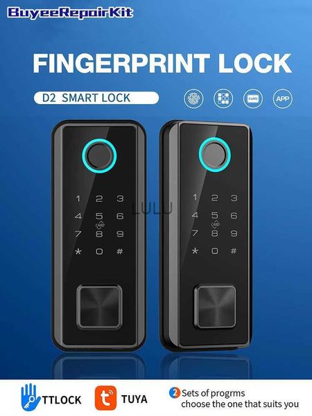 Serrature per porte Serratura intelligente Serratura elettronica biometrica TUYA TTlock WIFI APP Scheda di impronte digitali Password Chiave Telecomando Serratura esterna HKD230902