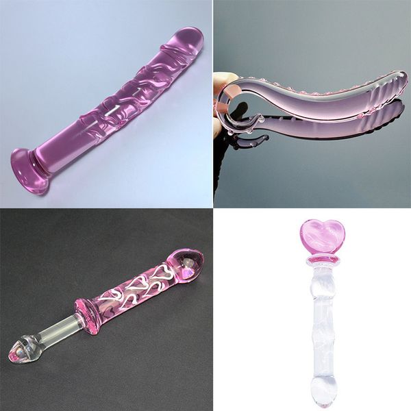 Anal Spielzeug Glasdildo Vagina Massagegerät Künstliche Eichel Penis Spirale G-Punkt Simulator Butt Plug Erwachsene Produkte Sex für Frauen Männer 230901