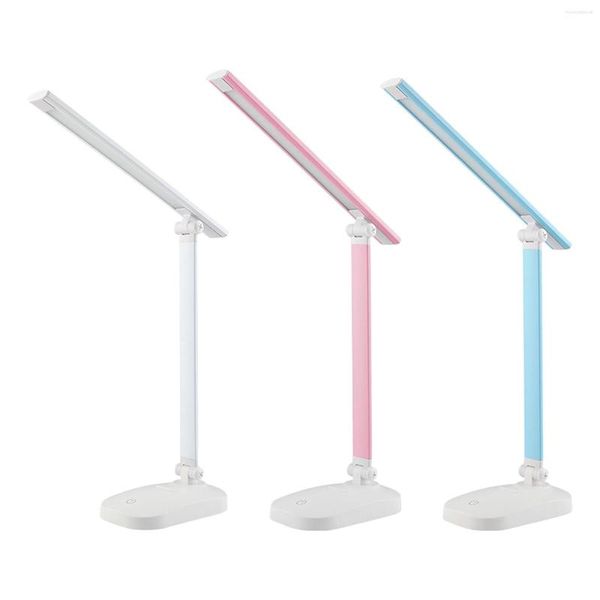 Lâmpadas de mesa LED lâmpada de mesa olho cuidado regulável 3 modos de iluminação dobrável luz de leitura para escritório sala de estar artesanato estudo