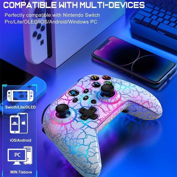 Controller di gioco Joystick 9 RGB Gamepad per OLED/Lite/Android/IOS/PC Computer portatile Controller Bluetooth Joystick wireless 2.4G HKD230902