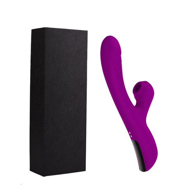 Vibratori Potente vibratore del dildo per le donne Stimolatore del clitoride Ventosa del clitoride Vuoto Leccata orale Dito gling S_voghion.com