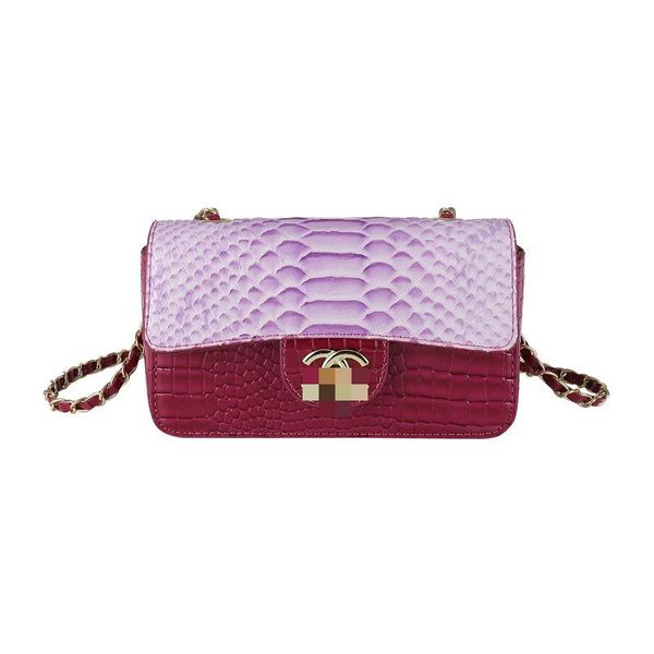 Роскошная дизайнерская сумка мода мода змея цепь маленькая квадратная сумка маленькая ароматная мешок для кузова поперечного кузова