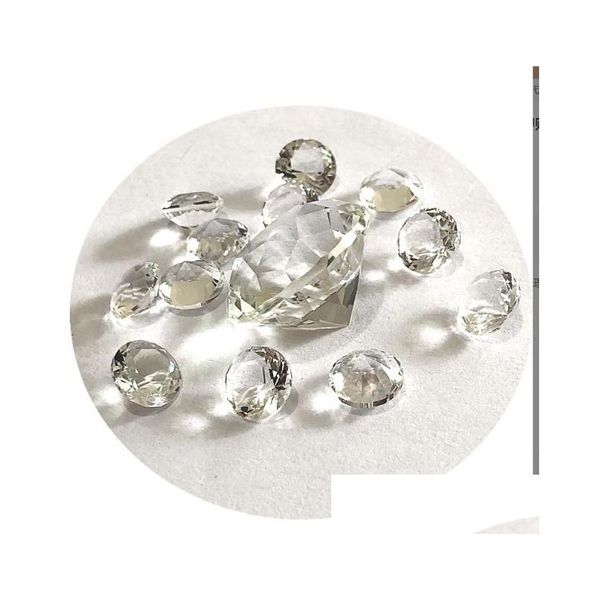 Outros suprimentos de festa festiva 2021 Novo 500pcs 4 quilates 10mm cristal branco diamante confete favor tabela dispersão gota entrega casa jardim dhguk