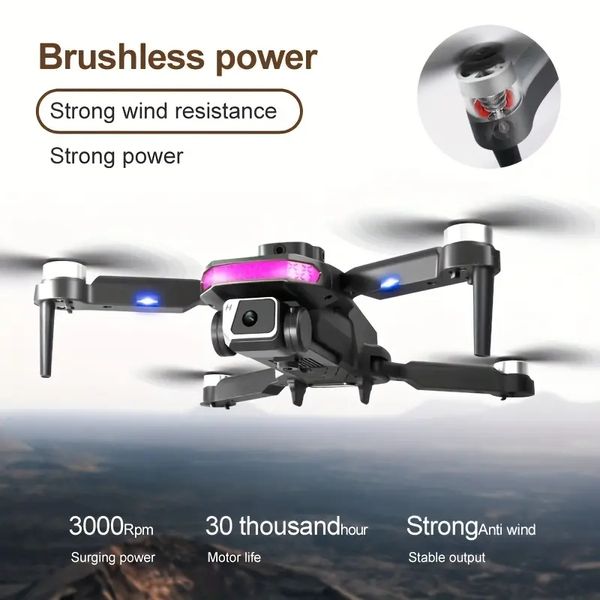 D8 PRO Drone GPS con telecomando Doppia fotocamera HD 1 batteria Flusso ottico GPS Doppio posizionamento Evitamento intelligente degli ostacoli a 360° Motore senza spazzole Modalità senza testa