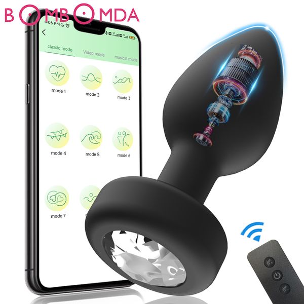 Anal brinquedos vibratórios butt plug app controle vibradores sexo para mulheres homens silicone erótico massageador estimulador vibrador adultos 230901