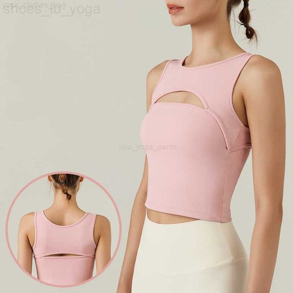 LL Yoga-Sport-BHs, Bust Up, aushöhlen, figurbetontes Tanktop für Damen, Brust-Fitness-BH, Push-Up, nahtlos, Sport-Tanktop, Unterwäsche, Laufen, Fitnessstudio, Sportbekleidung, Sportbekleidung