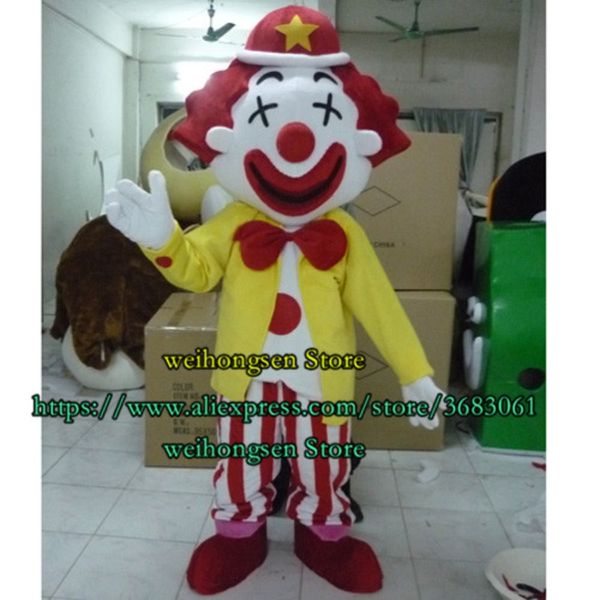 Venda quente palhaço mascote traje dos desenhos animados conjunto festa de aniversário rpg jogo de publicidade carnaval tamanho adulto natal