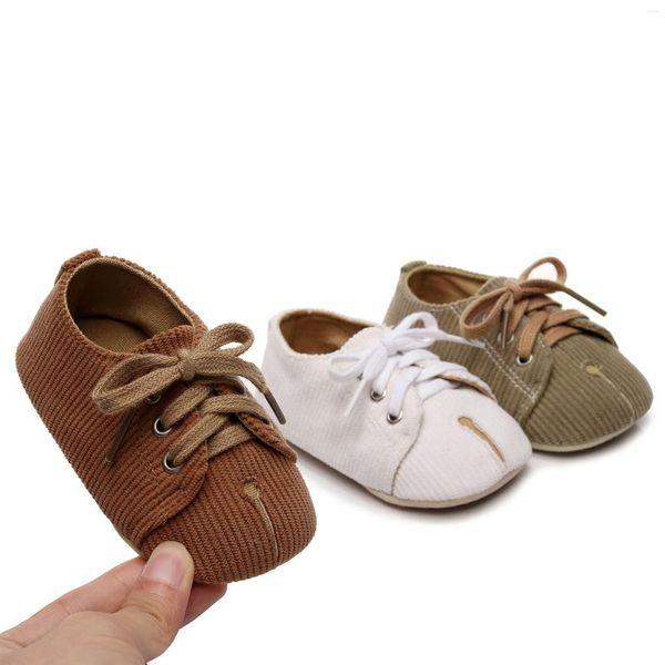 İlk Yürüteçler Kore tarzı bebek yumuşak ayakkabıları nedensel moda dantelli çocuklar adımlar Bebek yürümeye başlayan çocuk parti ayakkabı bahar sonbahar