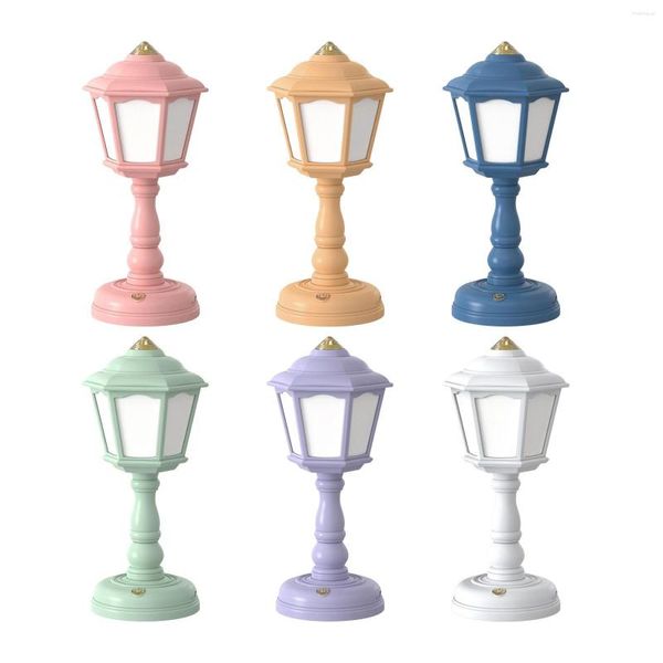 Lampade da tavolo Mini lampada retrò da scrivania dimmerabile decorativa luce notturna a LED in stile europeo per comodino camera da letto soggiorno dormitorio