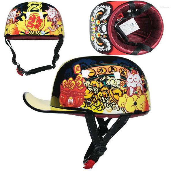 Capacetes de motocicleta Boné de beisebol de verão Capacete Scooter infantil Bicicleta elétrica ABS Metade M-XL