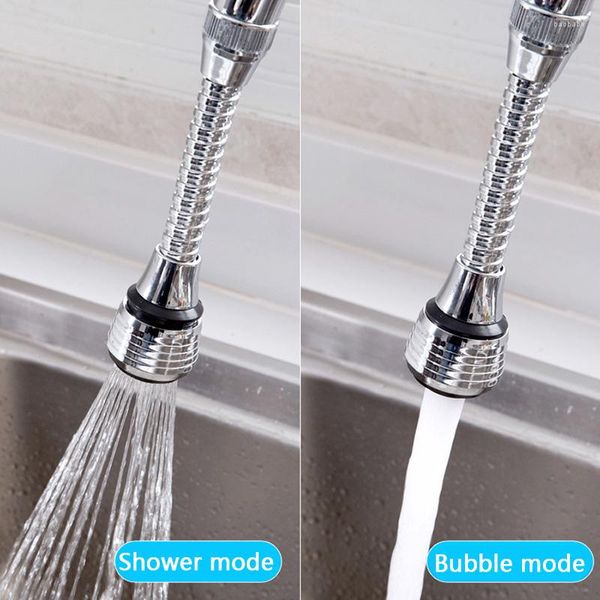 Küchenarmaturen Edelstahl Wasserhahn Dusche Wassersparer 360 Grad verstellbare Verlängerung Anti-Spritzdüse Spray Bubbler