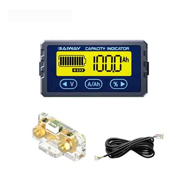 Monitor lcd universal de bateria de carro ty23 80v100a, testador de indicador de capacidade de tensão de bateria de descarga de carga