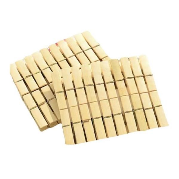 Andere Haushaltsdiverses Mti-Function Beste Qualität Mini Bambus Holz Kleidung Po Papierklammer Wäscheklammer Wäschebügel Bastelklammern Drop Dhiwt