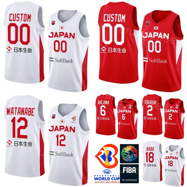 Imprimir Basquete Copa do Mundo do Japão 24 Joshua HAWKINSON Jersey 12 Yuta Watanabe 18 YUDAI BABA 16 Ren KANECHIKA 19 Yudai NISHIDA 5 Yuki KAWAMURA 8 Rui Hachimura Vermelho Branco