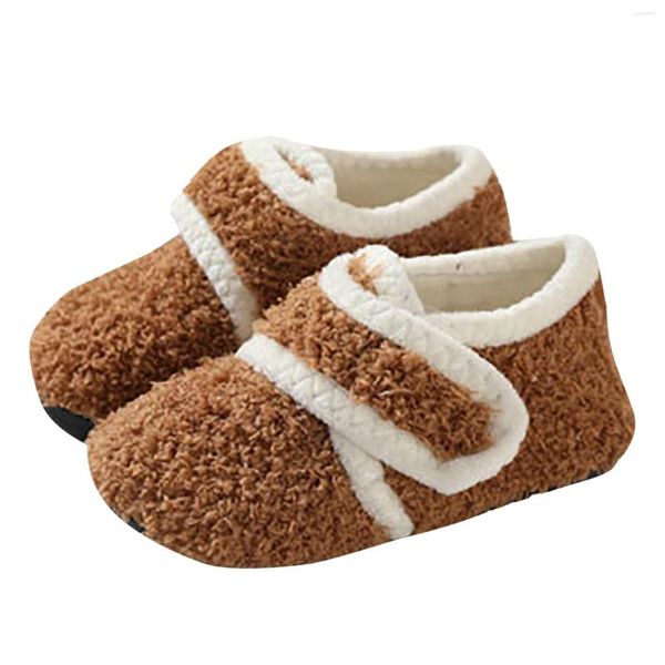 Stiefel Babyschuhe Bequeme weiche Sohle Mode warme Kleinkind Baumwolle Mädchen Haus Jugend Mädchen Hausschuhe Größe 5