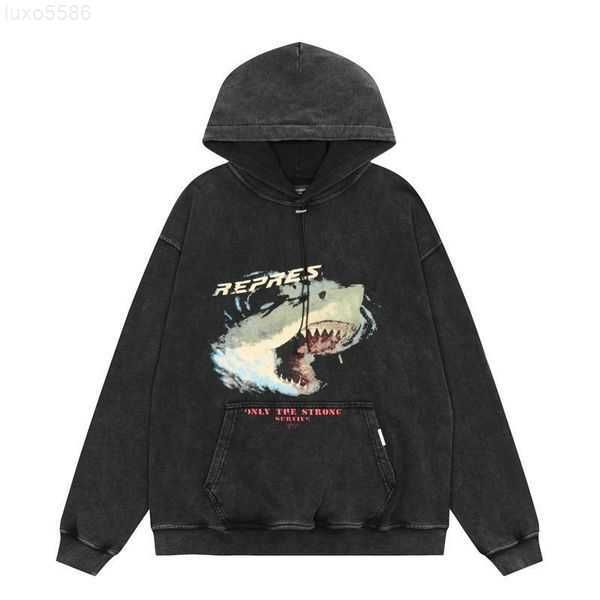 Mens Hoodies Sweatshirts Tasarımcı Mektubu Erkekler Niş Tide Marka Vahşi High Street Sıraslı Amerikan Gevşek Çift Kapşonlu Süveter Ceket F1kp