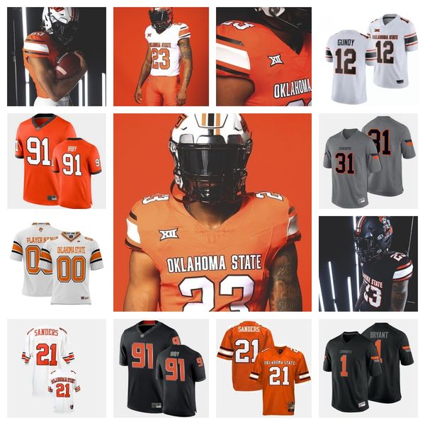 Oklahoma State Football Jersey 88 De'zhaun Stribling 14 Peyton Thompson 29 Hudson Kaak 71 Dalton Cooper 44 Justin Wright