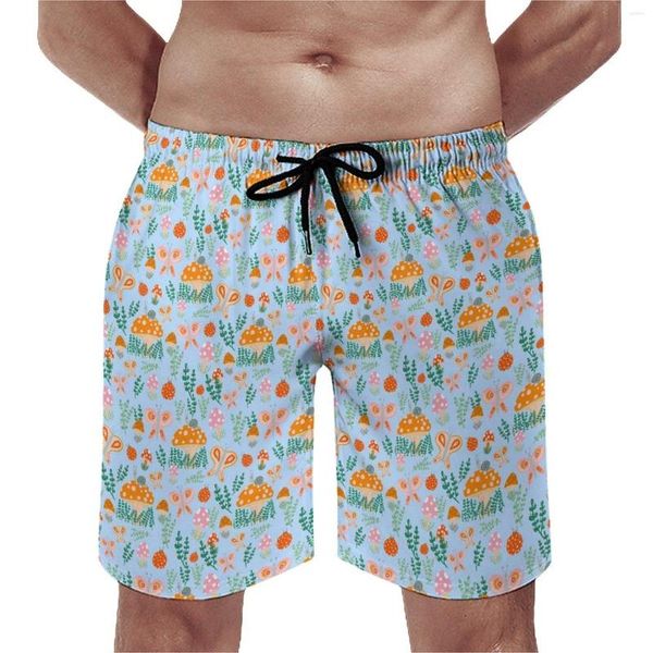 Herren-Shorts, Schnecken-Aufdruck, Fitnessstudio, magische Pilze, niedliches Hawaii-Board, kurze Hosen, Design, Laufen, Surfen, schnell trocknende Badehose, Geburtstagsgeschenk