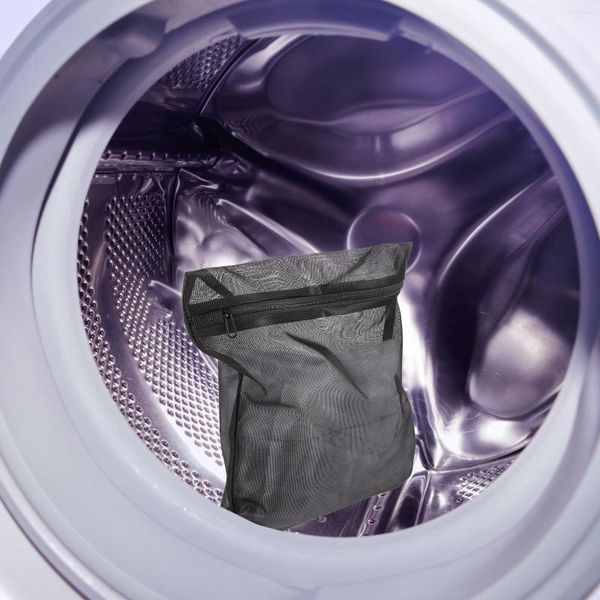 Banyo aksesuar seti 4pcs giyim çamaşır torbası örgü çanta fermuarlı çamaşır makinesi