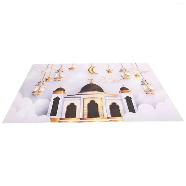 Castiçais decorativos parede pano de fundo pintura islâmica quarto lua muçulmano mubarak pvc pendurado