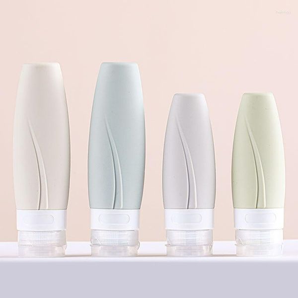 Garrafas de armazenamento 60ml/90ml Silicone Split Bottle Travel Wash Set Cosméticos