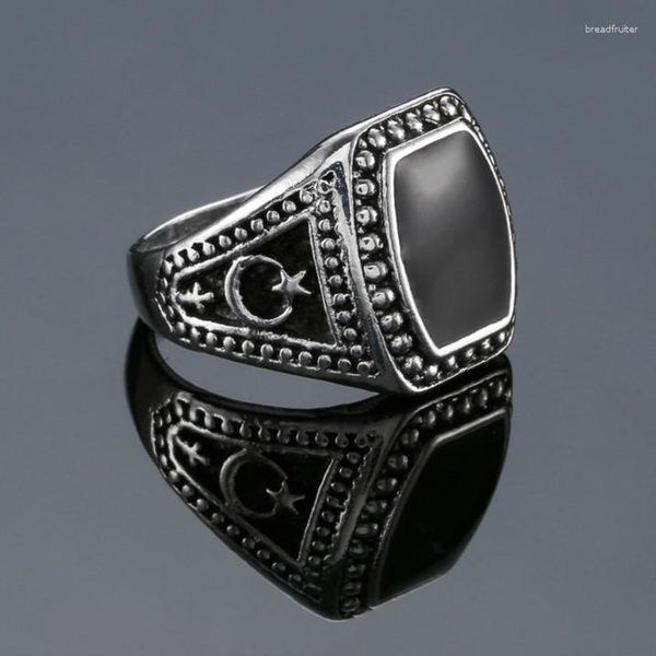 Кольца-кластеры, высокое качество, антикварное посеребренное мужское кольцо, рождественское черное квадратное эмалированное ювелирное изделие 8-10