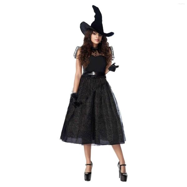 Casual Kleider Hexe Halloween Cosplay Kleid Damen Nachtclub Maskerade Party Erwachsene Rolle Spielen Cartoon Gothic Für Frauen