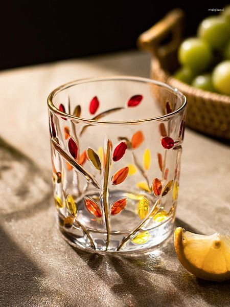 Weingläser Tassen Dicke Whisky Luxus hochwertiger Alkoholgetränk Getränke Home Bar verwenden 300 ml Goldkante Grenze Japan Einfacher Stil