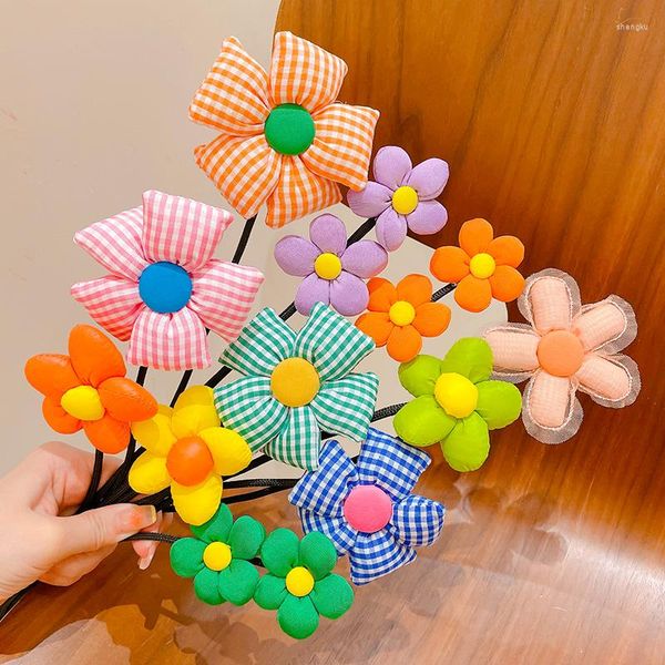 Accessori per capelli Asta di fiori per bambini Testa a sfera pigra Artefatto Ragazza Copricapo femminile