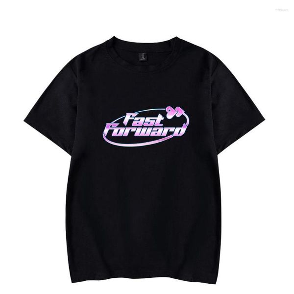 T-shirt da uomo ITZY JEON SOMI Tee Shirt 2023 Game Plan Fast Forward Logo Merch Stampa T-shirt unisex moda casual Kpop