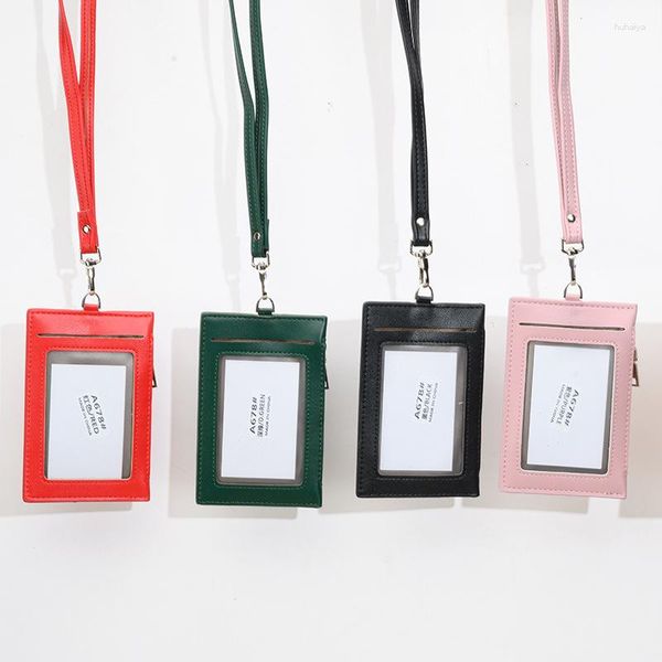 Portacarte Borsa da lavoro tinta unita Multi-card Stile minimalista urbano Staff Collare multifunzione Etichetta ID badge studente