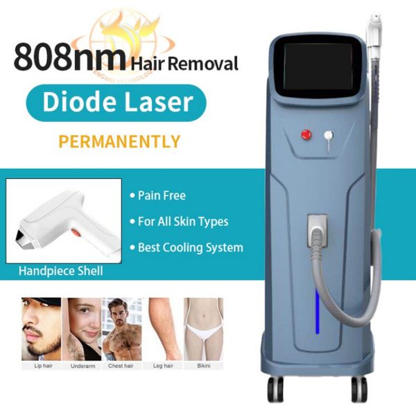 Outros equipamentos de beleza Manual de vídeo 808nm Diodo Lazer Coréia Máquina Diodo Laser Dispositivos de remoção de cabelo Máquina de dor de remoção de cabelo