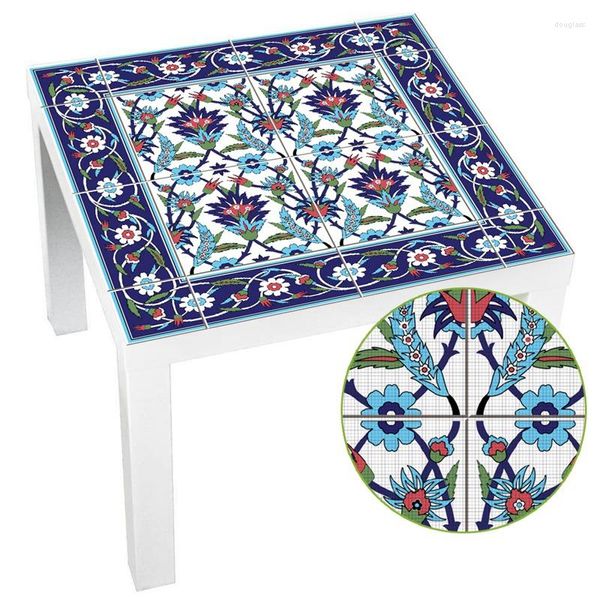 Adesivi Murali 55X55Cm Marocchino Mancanza Tavolo Scrivania Top Decalcomanie In Stoffa Rimovibile Autoadesiva Impermeabile Adesivo Per Mobili Lk001