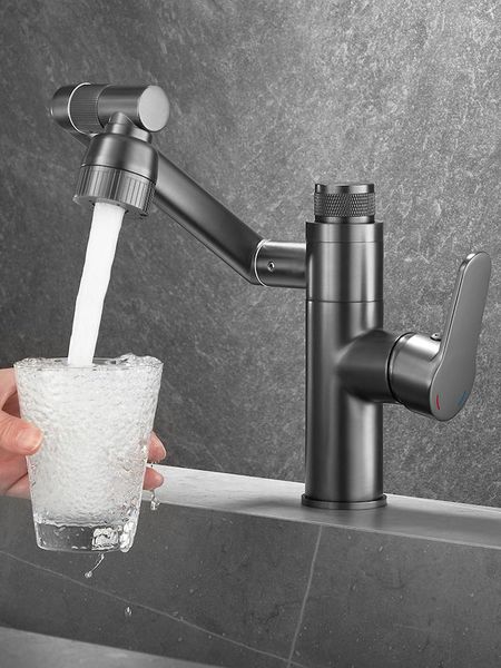 Banyo Lavabo muslukları Gunmetal Gri Tam Pirinç Mikser ve Soğuk Yıkama El Havzası Akıllı Dijital Ekran Evrensel