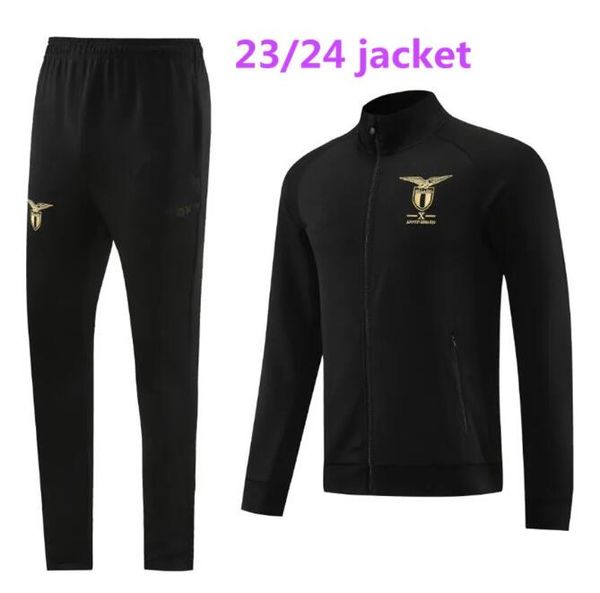 23 24 Lazio Homens Tracksuits Adulto Tracksuit Long Zipper Jaqueta Ao Ar Livre Jogging Terno 2023 2024 Jaqueta Manga Longa Esportes Futebol Treinamento Terno Survetement