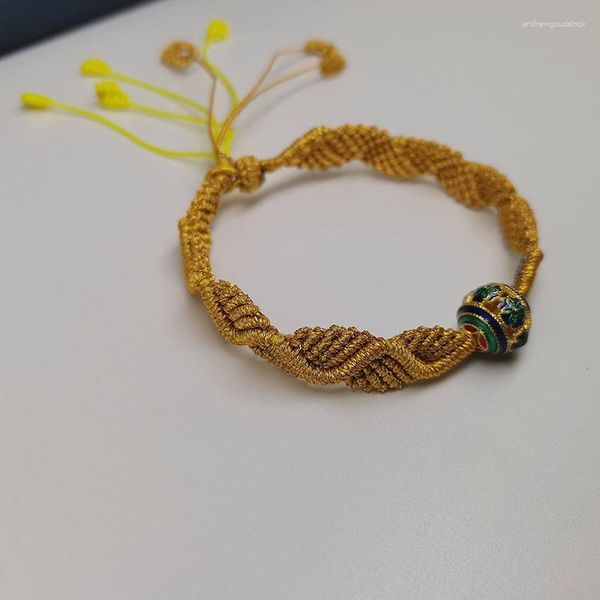 Braccialetti con ciondoli Creativo puro fatto a mano con onda d'acqua, braccialetto stile lavorato a maglia, moda donna, coppia, festa, regalo di gioielli