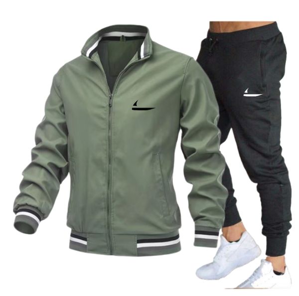 2023 Roupas de alta qualidade Spring Autumn Designer Tracksuit Men Jaqueta de zíper Conjunto