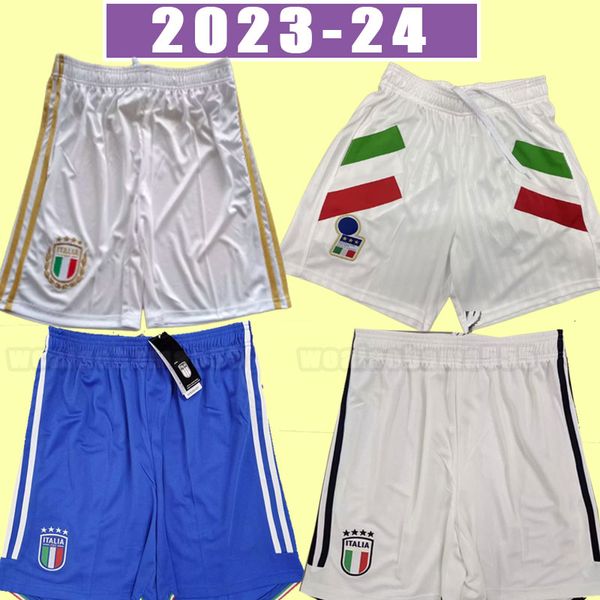 23 24 Bonucci Soccer Shorts 2023 2024 ITALYS INSCHE ITALIA Verratti Chiellini Chiesa Barella Fußballhosen Fans Version Männer Home Away Kurzarm Ikone 125th