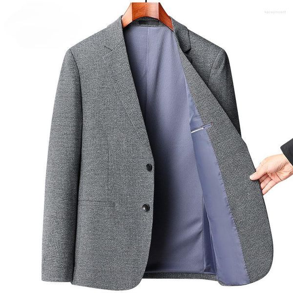 Abiti da uomo di marca Mens Casual Blazer Autunno Primavera Moda Slim Giacca da uomo Blazer Button Masculino Daliy Ufficio Abbigliamento sociale D39