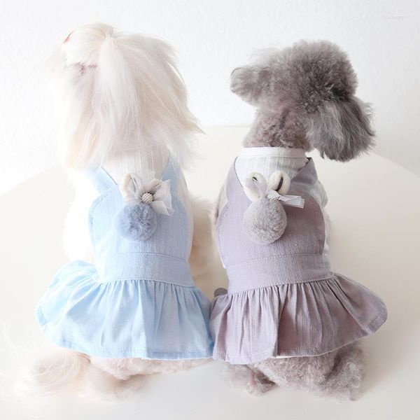 Hundebekleidung Planet Baumwollrock Haustierkleidung Sommerkleid Weste Katze Welpe Hochzeit Blumenkleidung für Hunde Teddy