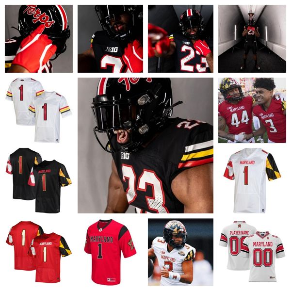 Maryland Terrapins Fußballtrikot 82 Leron Husbands 23 Colby Mcdonald 86 Josh Richards 89 Szymanski 33 Tayvon Nelson 56 Tamarus Walker