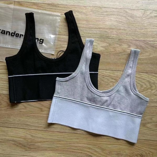 Damen-T-Shirts, Damen-Strickoberteile, bauchfreies Top, Sommerpullover, Strickwaren, bedrucktes Tanktop, sexy, luxuriös, elastisch, Sport