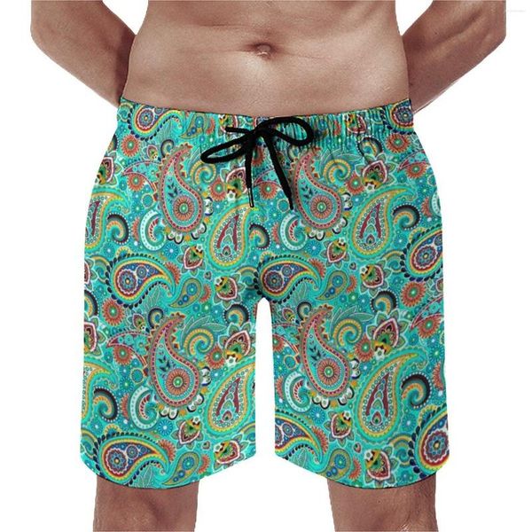 Herren Shorts Paisley Print Board Sommer Vintage Floral Sport Fitness Kurze Hosen Bequeme lässige Oversize Badehose