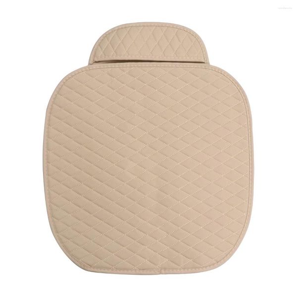 Coprisedili per auto Cuscino interno Cuscino antiscivolo Tappetino in peluche traspirante con cravatta gratuita per Auto Four Seasons (Beige)