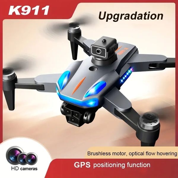 K911 UAV HD, drei Kameras, Einzelbatterie, bürstenloser Motor, GPS-Positionierungsfunktion, optischer Fluss, Schwebeinfrarot, vierseitige Hindernisvermeidung, Luftaufnahmen